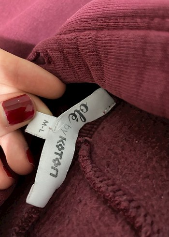 Bordo Kapüşonlu Oversize Sweatshirt - Görsel 3