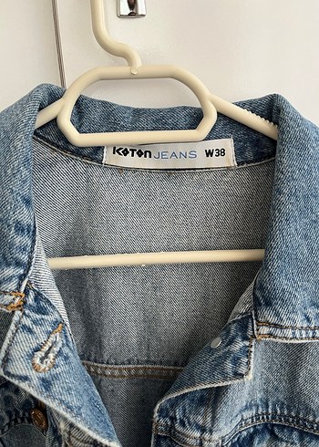 Düğmeli Salaş Kadın Kot Ceket - Görsel 2