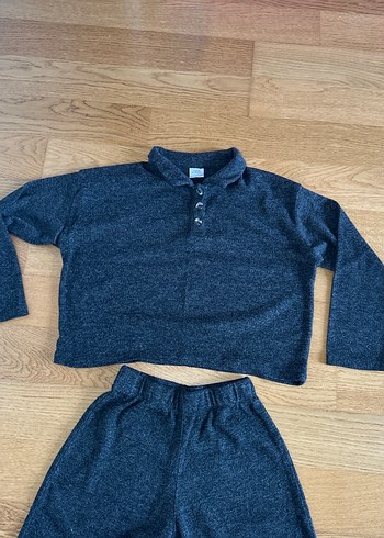 Zara Zara Gri Bol Kesim Kız Eşofman Ev Takımı