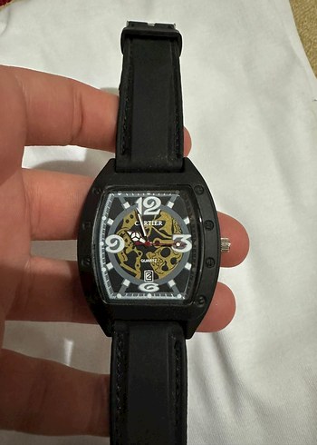 Cartier Siyah Gotik Biker Erkek Kol Saati