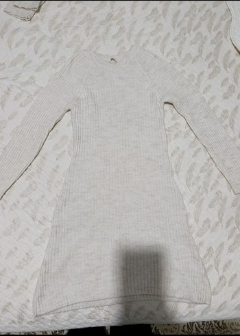 Beyaz triko elbise - Görsel 2