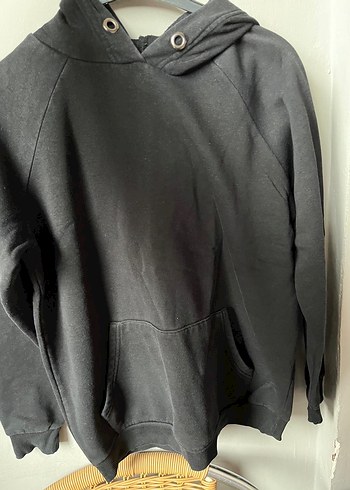 Addax Kadın Siyah Süet Sweatshirt - Görsel 2