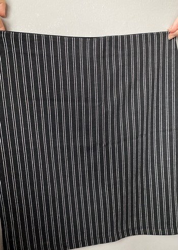 Çizgili Pilili Midi Eteği - Görsel 3