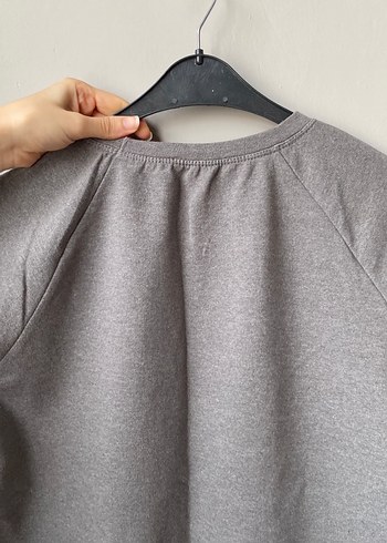 Gri Baskılı Kadın Sweatshirt - Görsel 4