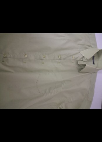 Düğmeli mavi yeşil Erkek Gömlek - Görsel 5