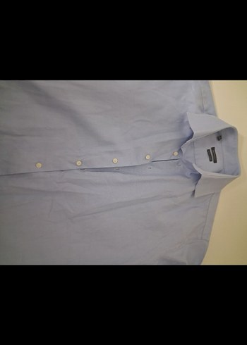 Düğmeli mavi yeşil Erkek Gömlek - Görsel 2