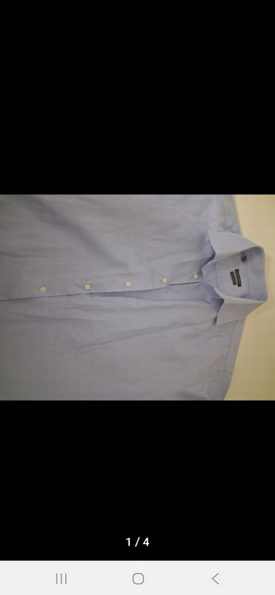 Düğmeli mavi yeşil Erkek Gömlek - Görsel 2