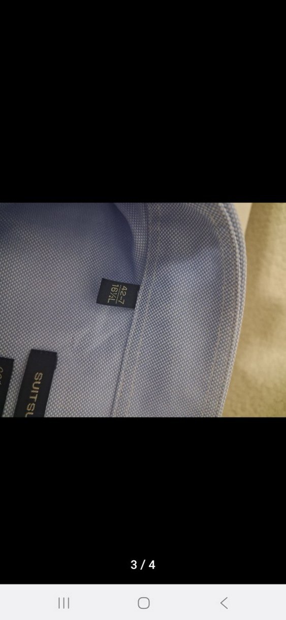 Düğmeli mavi yeşil Erkek Gömlek - Görsel 3