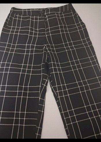 Düğmeli Gri Baskılı Kadın Denim Pantolonüçlü alım - Görsel 3