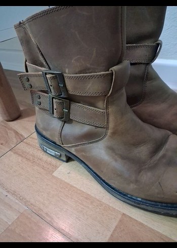 Harley Davidson Kahverengi Deri Biker Bot Orjinaldir - Görsel 10