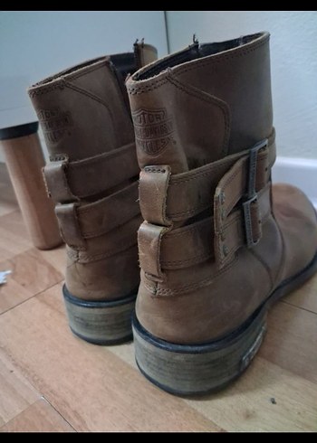 Harley Davidson Kahverengi Deri Biker Bot Orjinaldir - Görsel 9