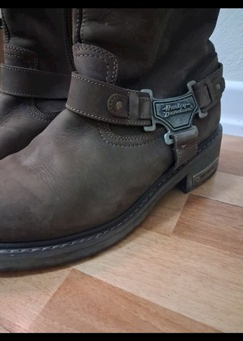 Harley Davidson Kahverengi Deri Biker Bot Orjinaldir - Görsel 6