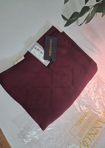 Bordo imanoor Kadın Şal - Görsel 5