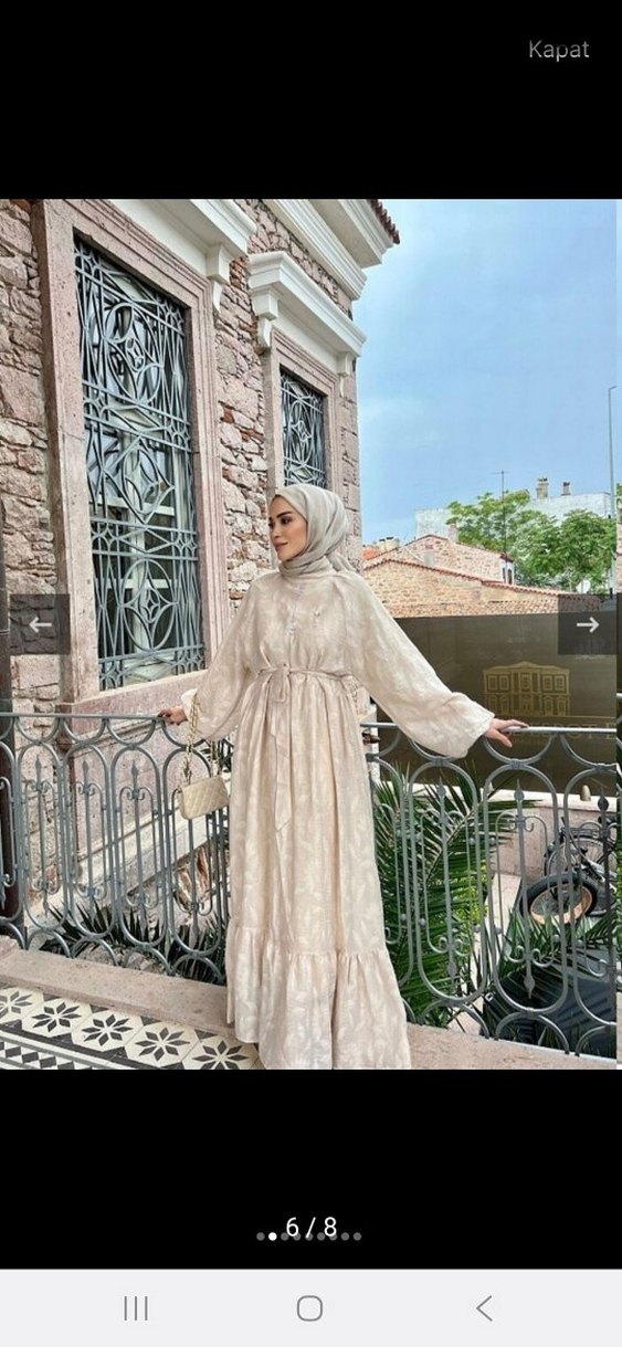 marka Bej Bohem Uzun Salaş Kadın Elbise - Görsel 3