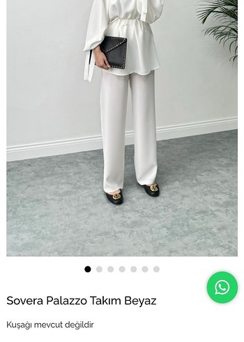 Henza Beyaz şık 1 beden pantalonlu takım - Görsel 4