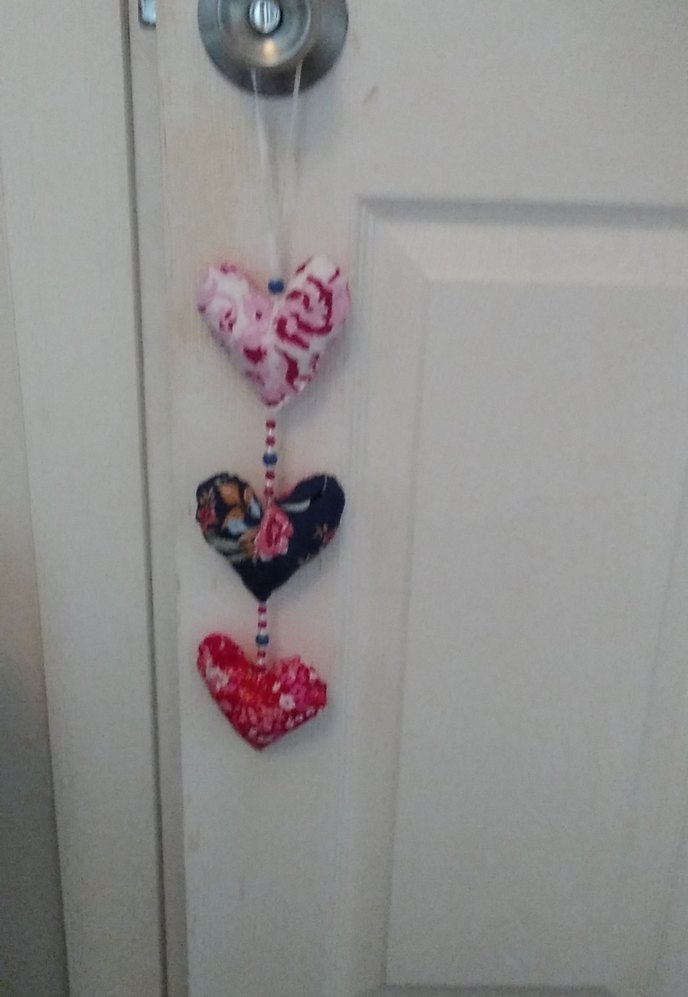 Renkli Pembe Kalp Kapı Süsü - Görsel 3