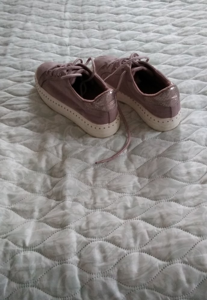 Bej Süet Kadın Spor Ayakkabı - Görsel 2