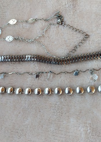 Yılan Desenli Zincir Detaylı Bohem Kadın 4'lü bileklik, - Görsel 2