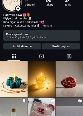 Diğer Bordo Gül Şeklinde Dekoratif Mum