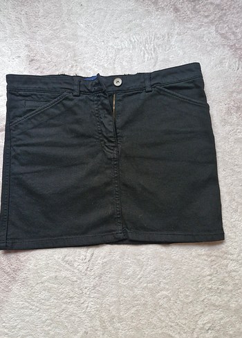 Siyah Kadın Denim Mini Etek