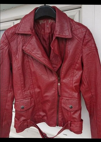 Bordo M /38 Miss Poem Deri Ceket