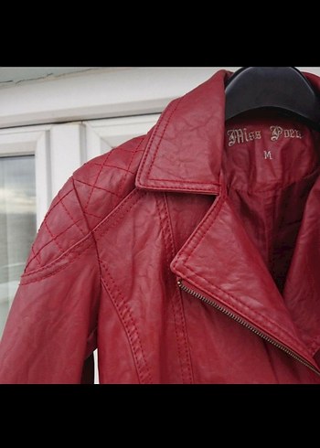 m Beden Bordo M /38 Miss Poem Deri Ceket