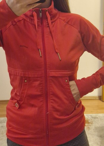 REEBOK Kadın Kırmızı Fermuarlı Spor Ceket - Görsel 3