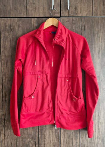 REEBOK Kadın Kırmızı Fermuarlı Spor Ceket - Görsel 7