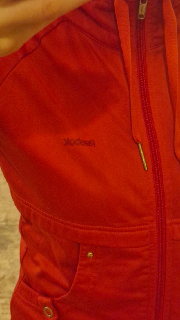 REEBOK Kadın Kırmızı Fermuarlı Spor Ceket - Görsel 4