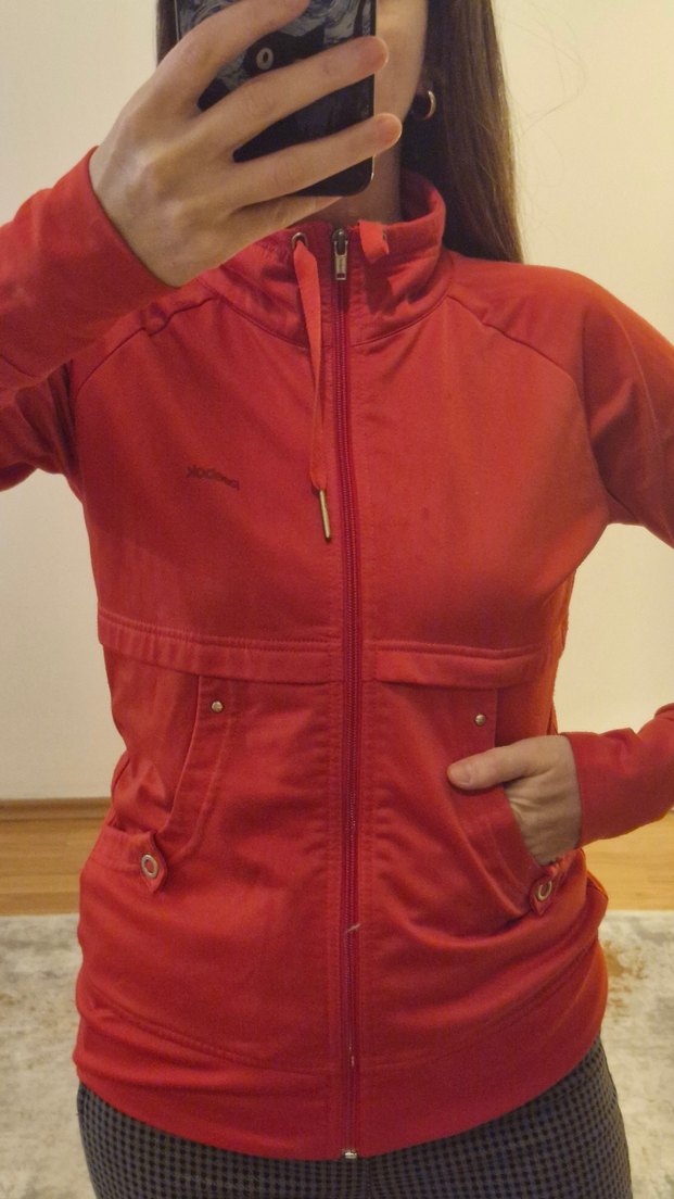 REEBOK Kadın Kırmızı Fermuarlı Spor Ceket - Görsel 2