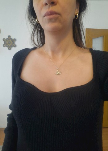 Trendyolmilla Siyah asimetrik Yaka Triko Elbise - Görsel 3