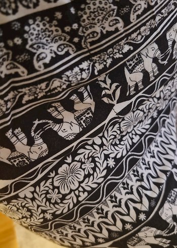 İp askılı kumaş tulum - Görsel 7