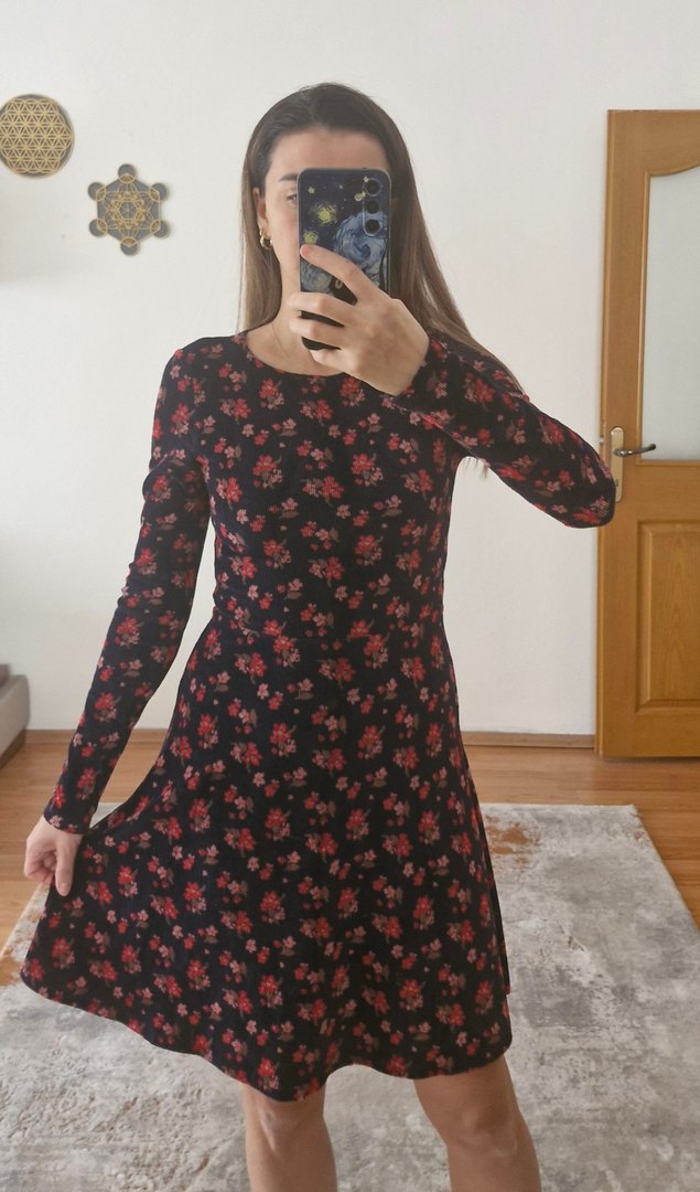 DEFACTO Kadife Elbise, Uzun Kollu - Görsel 2