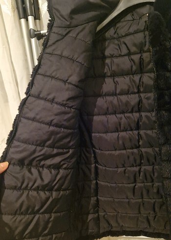 Tiffany Tomata, Çift Yön Kullanımlı Siyah Kadın Kürk Mont - Görsel 5