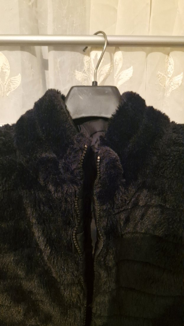 Tiffany Tomata, Çift Yön Kullanımlı Siyah Kadın Kürk Mont - Görsel 2