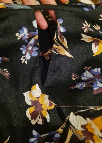 ADİL IŞIK Uzun Siyah Çiçekli Elbise - Görsel 9