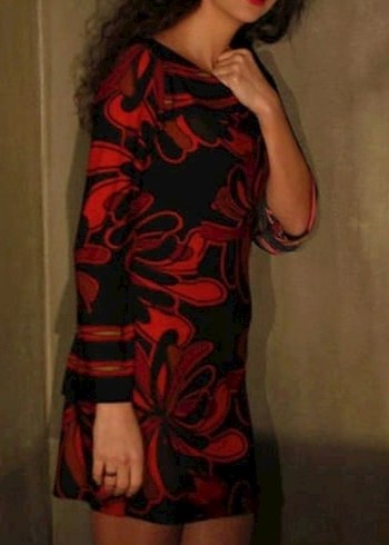 CARMEN, Çiçek Desenli Uzun İspanyol Kollu Bohem Mini Elbise - Görsel 2