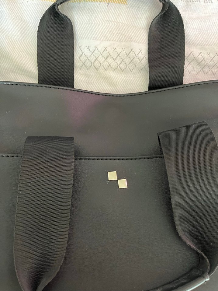 Siyah Deri Tokalı Kadın Çanta - Görsel 2