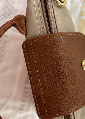 Bej Deri Tokalı Kadın Çanta - Görsel 3