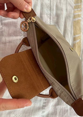 Bej Deri Tokalı Kadın Çanta - Görsel 5