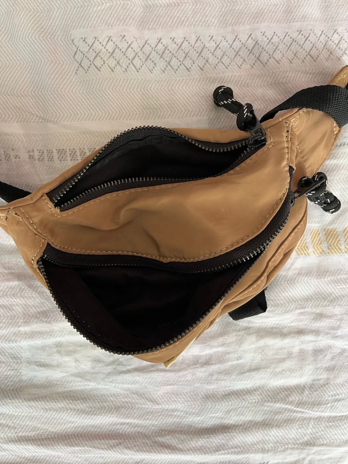 Bej Kemerli Kadın Bel Çantası - Görsel 2