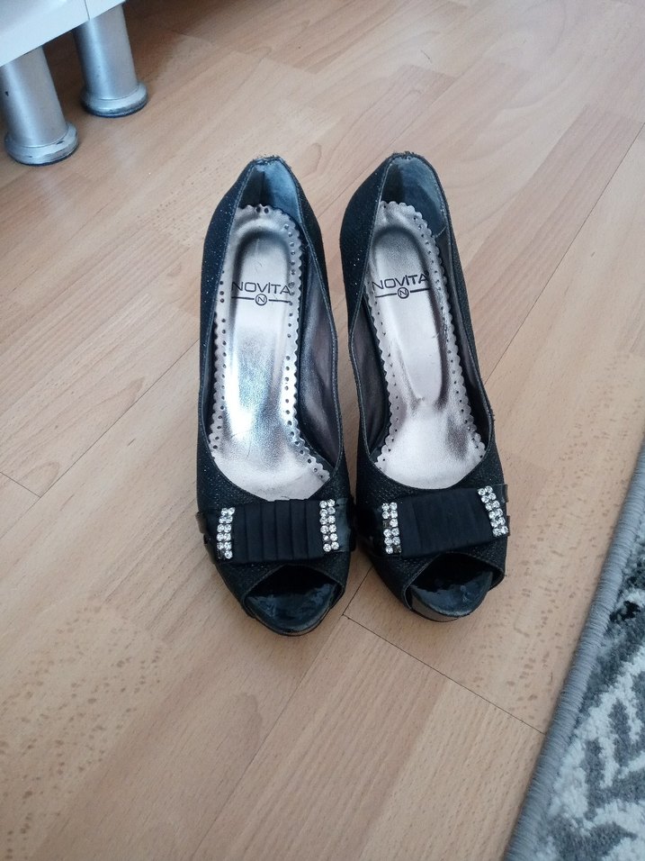 Siyah Yüksek Topuklu Kadın Ayakkabı 38 numara 11 cm topuk - Görsel 2