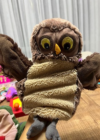  Beden Renk Peluş Oyuncak Seti: Baykuş, Karga ve Timsah
