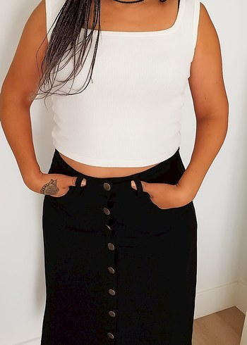 Diğer Beyaz Crop Top