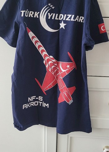 Lacivert Baskılı Kısa Kollu Tişört - Görsel 2