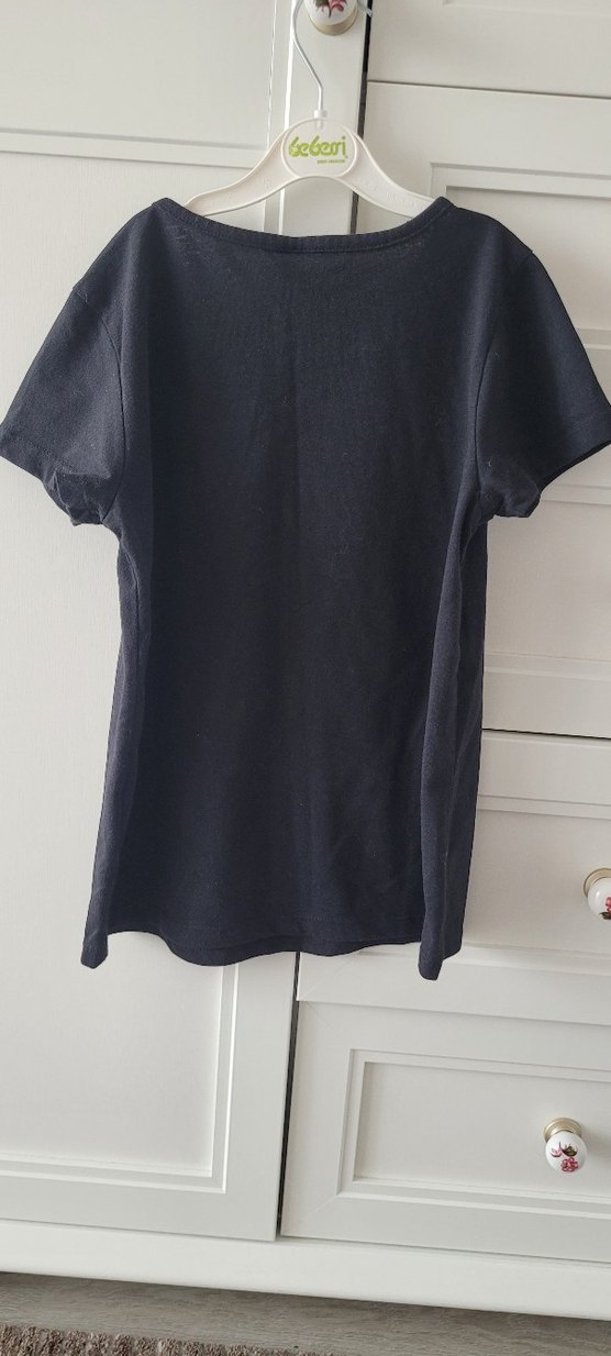 Pamuklu Kısa Kollu Tişört Ayıcık Baskılı - Görsel 3