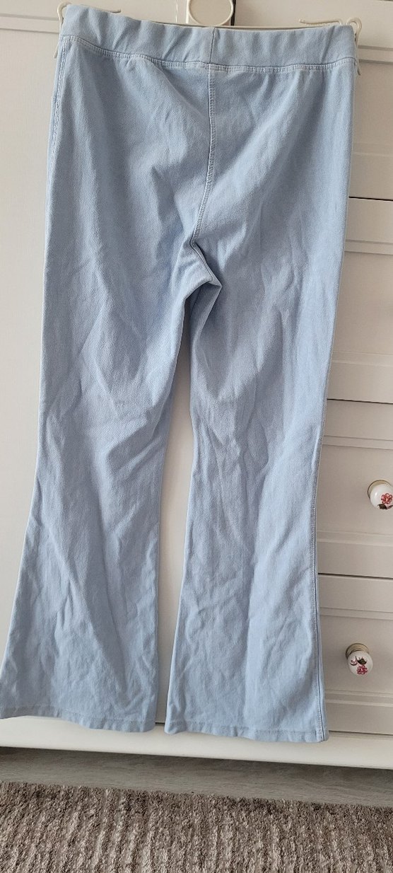 Mavi İspanyol paça Kot Pantolon Tayt - Görsel 2