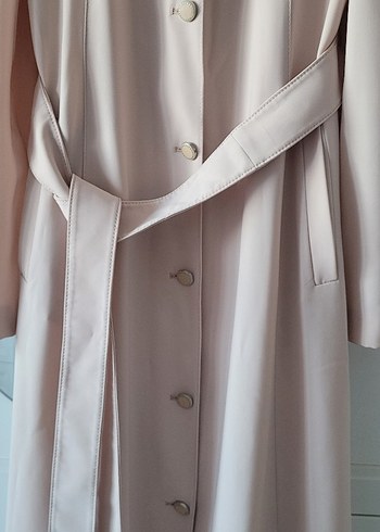 Nihan Düğmeli Uzun Kadın Pardesü - Görsel 3