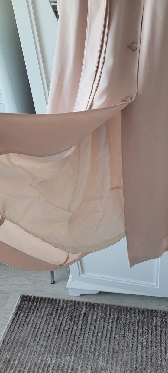 Nihan Düğmeli Uzun Kadın Pardesü - Görsel 5