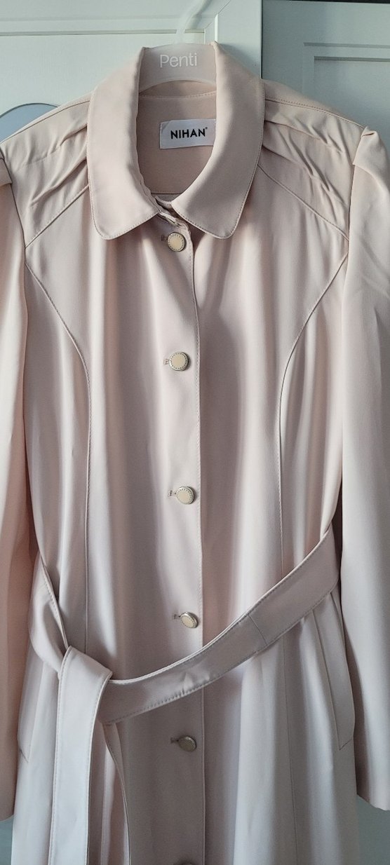 Nihan Düğmeli Uzun Kadın Pardesü - Görsel 2